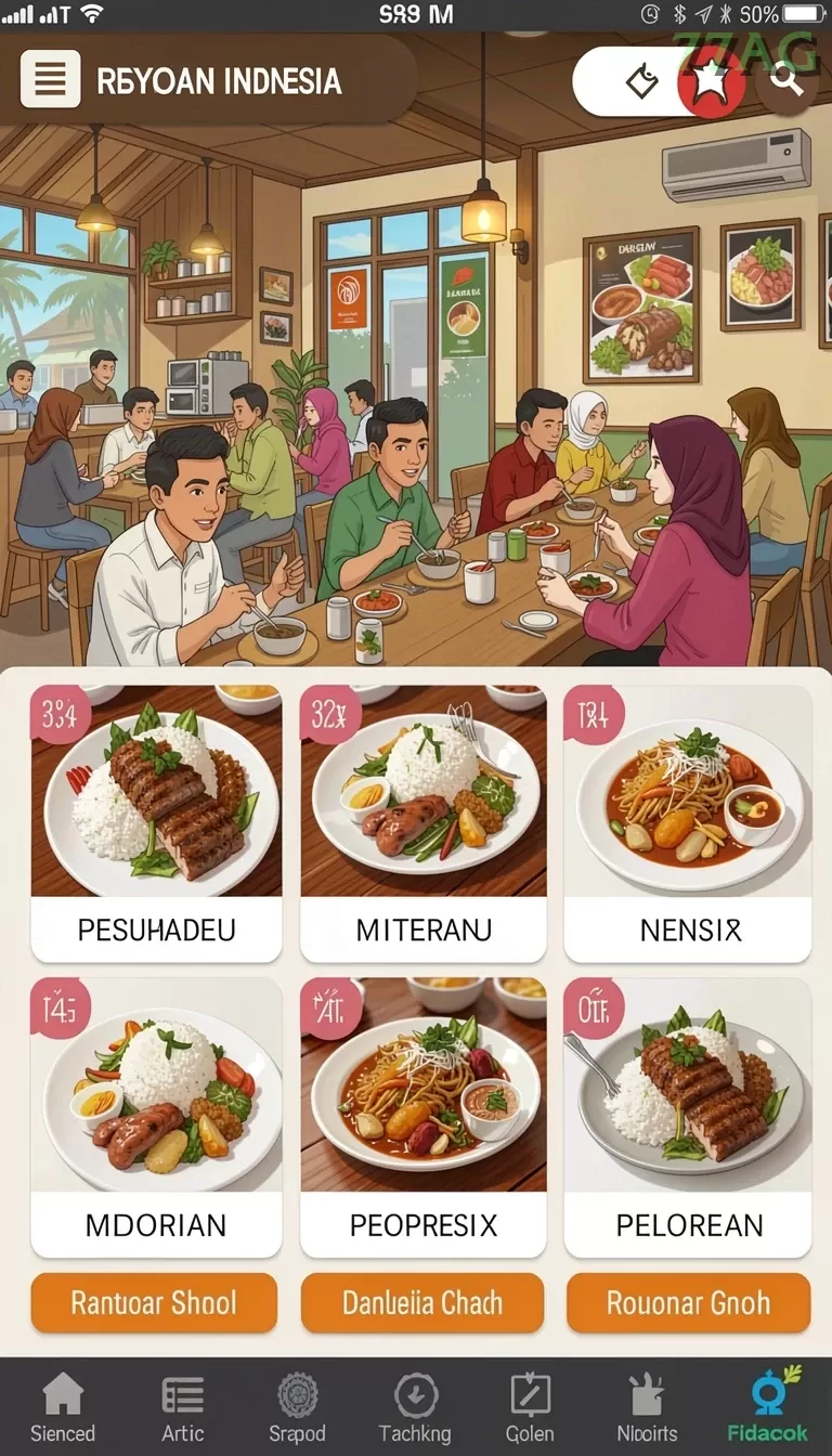Cuplikan layar menu unduhan 77ag untuk perangkat Android